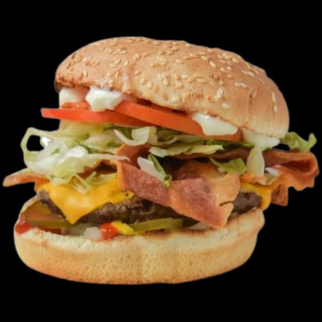 Bacon Deluxe burger at Junior's Restaurant, Winnipeg
